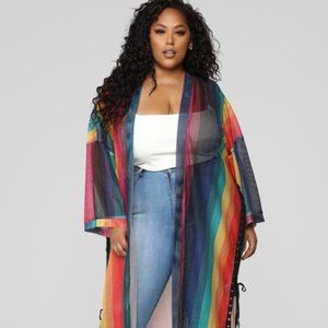 Fashion Nova Magic Hour Kimono - Multi 1x